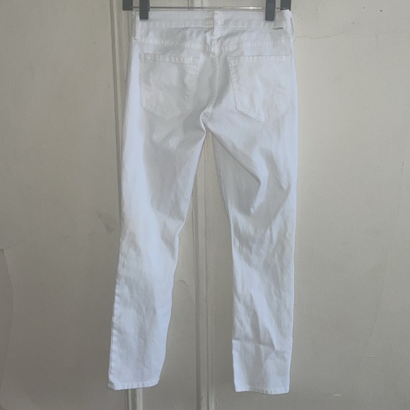 MOTHER WHITE JEANS THE LOOKER CROP 25 EUC IN GLASS SLIPPER $238 - Picture 5 of 11